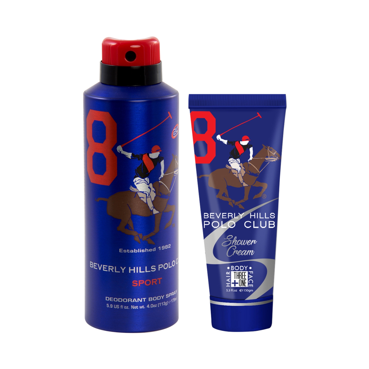 BEVERLY HILLS POLO CLUB | BEVERLY HILLS POLO CLUB No.8 Sports Deodorant & Shower Cream Gift Set (2Pcs)