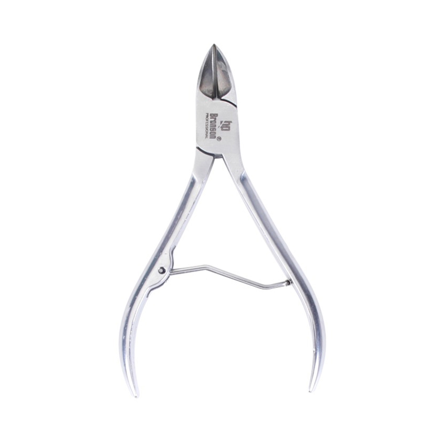 Bronson Professional | Bronson Professional Cuticle Remover/Nail Cutter Clippers with Super Sharp Curved Blade - Silver (1Pc)