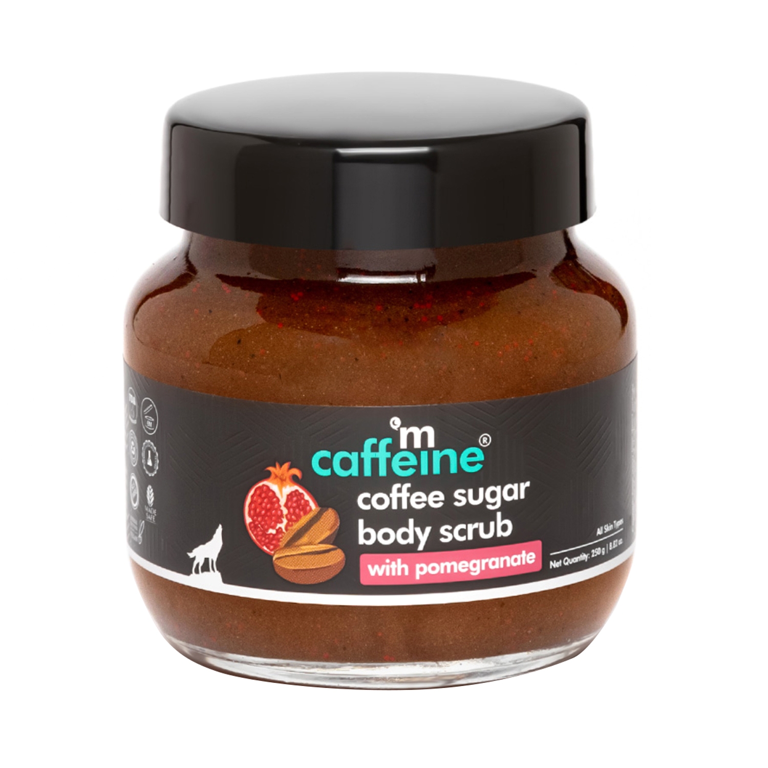 mCaffeine | mCaffeine Coffee Sugar Body Scrub With Pomegranate (250g)