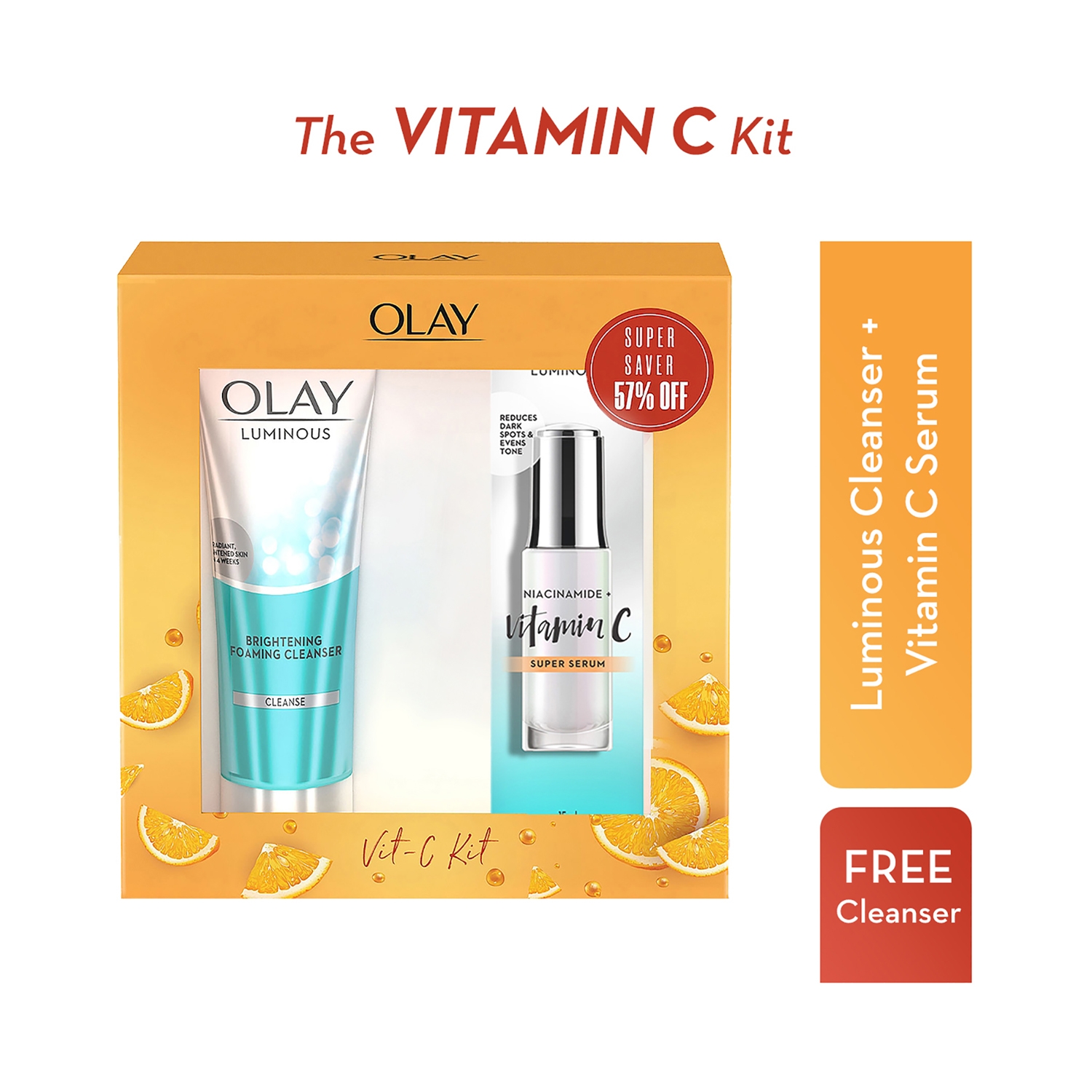 Olay | Olay Vitamin C Kit Serum and Cleanser (2 Pcs)