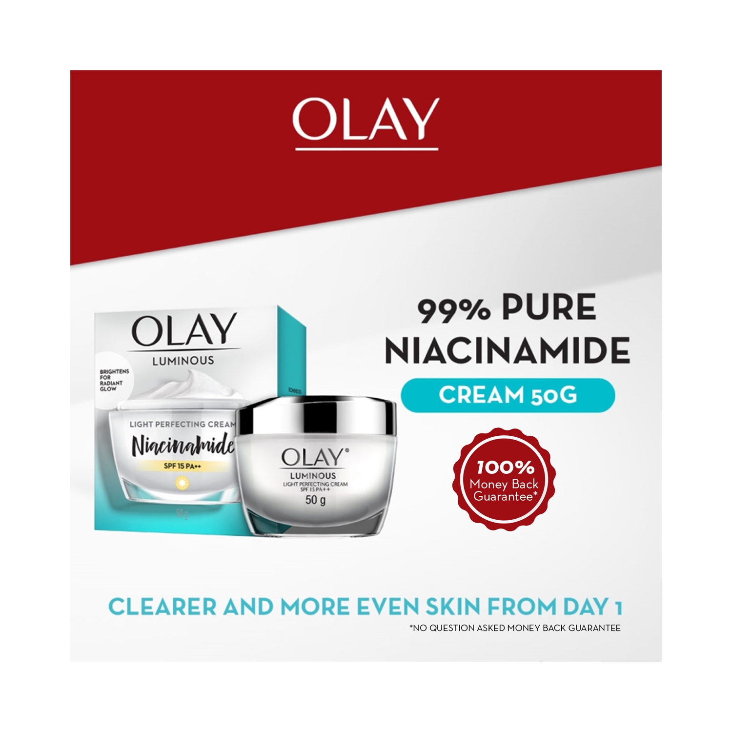 Olay | Olay 99% Pure Niacinamide Cream with SPF 15 PA++ (50g)