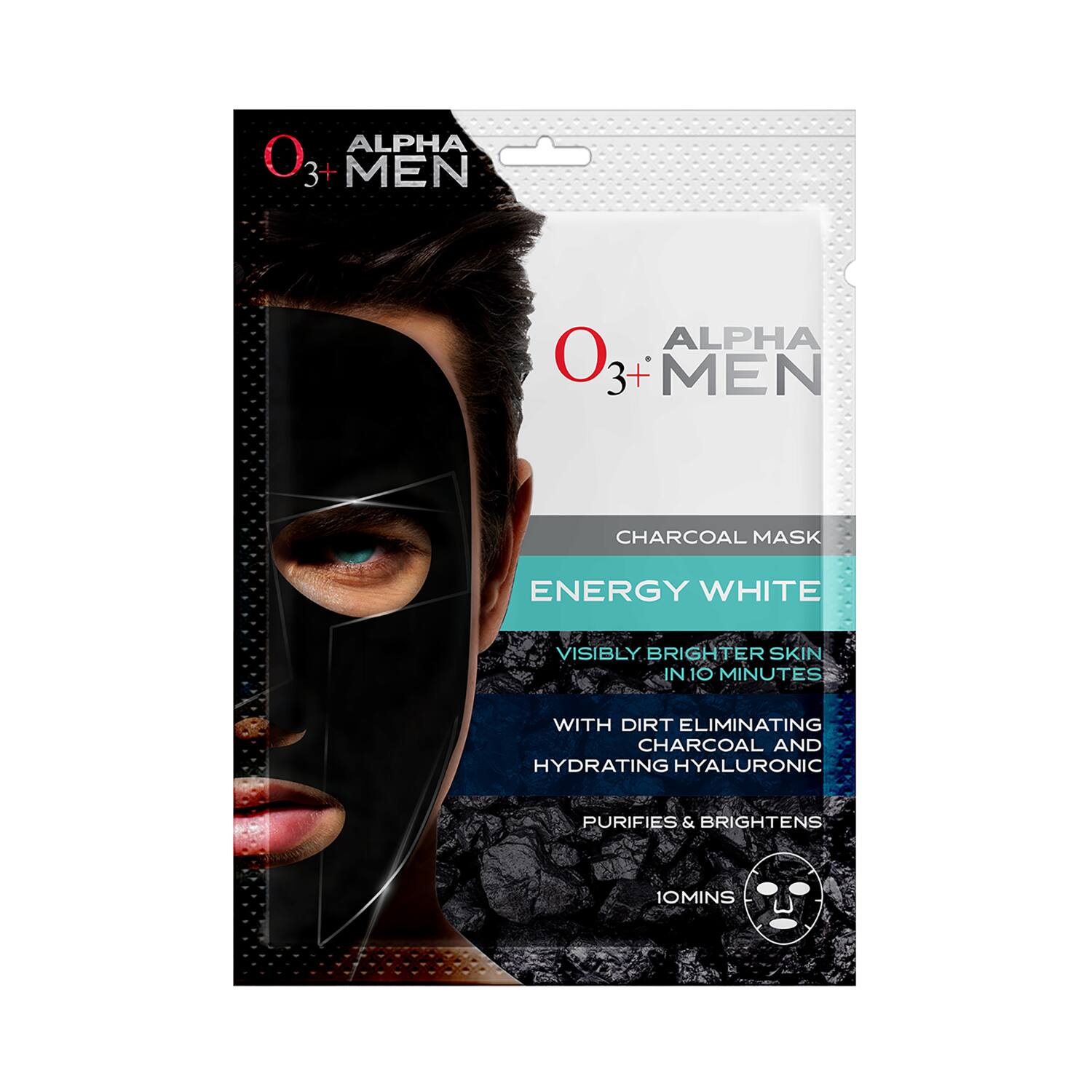 O3+ | O3+ Alpha Men Energy White Charcoal Face Sheet Mask (30ml)