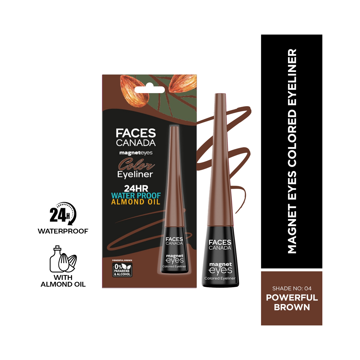 Faces Canada | Faces Canada Magneteyes Colored Eyeliner - 04 Powerful Brown (4ml)