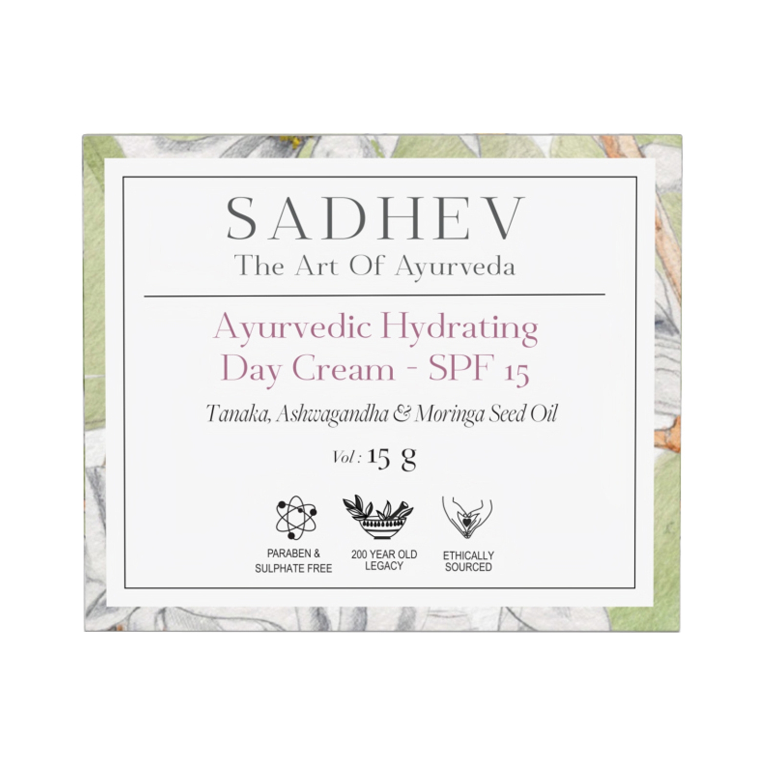 Sadhev | Sadhev Ayurvedic Hydrating Day Cream SPF 15 (15g)