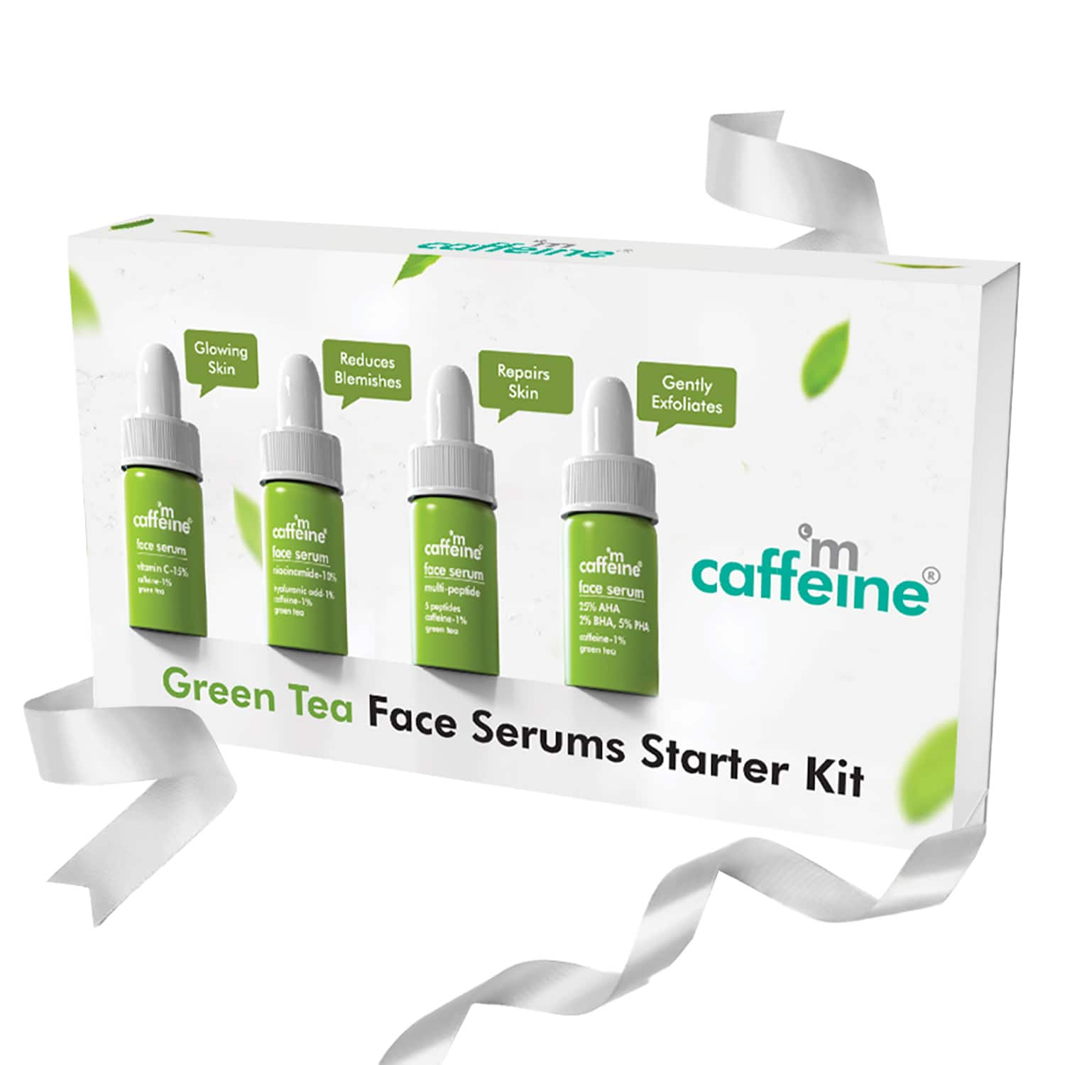 mCaffeine | mCaffeine Miniature Green Tea Face Serums Starter Kit - (4Pcs)