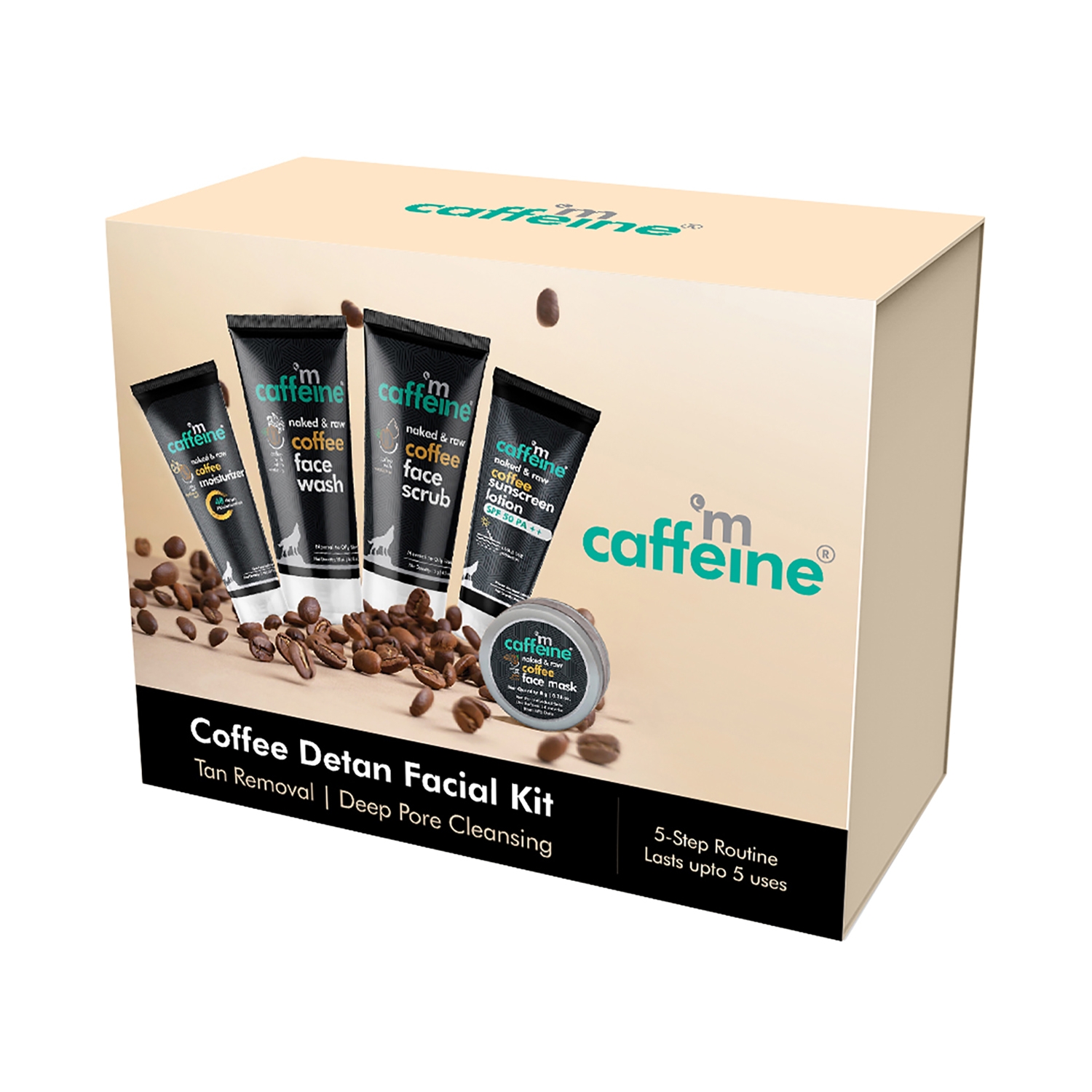 mCaffeine | mCaffeine Miniature Coffee Face De Tan Kit - (5Pcs)