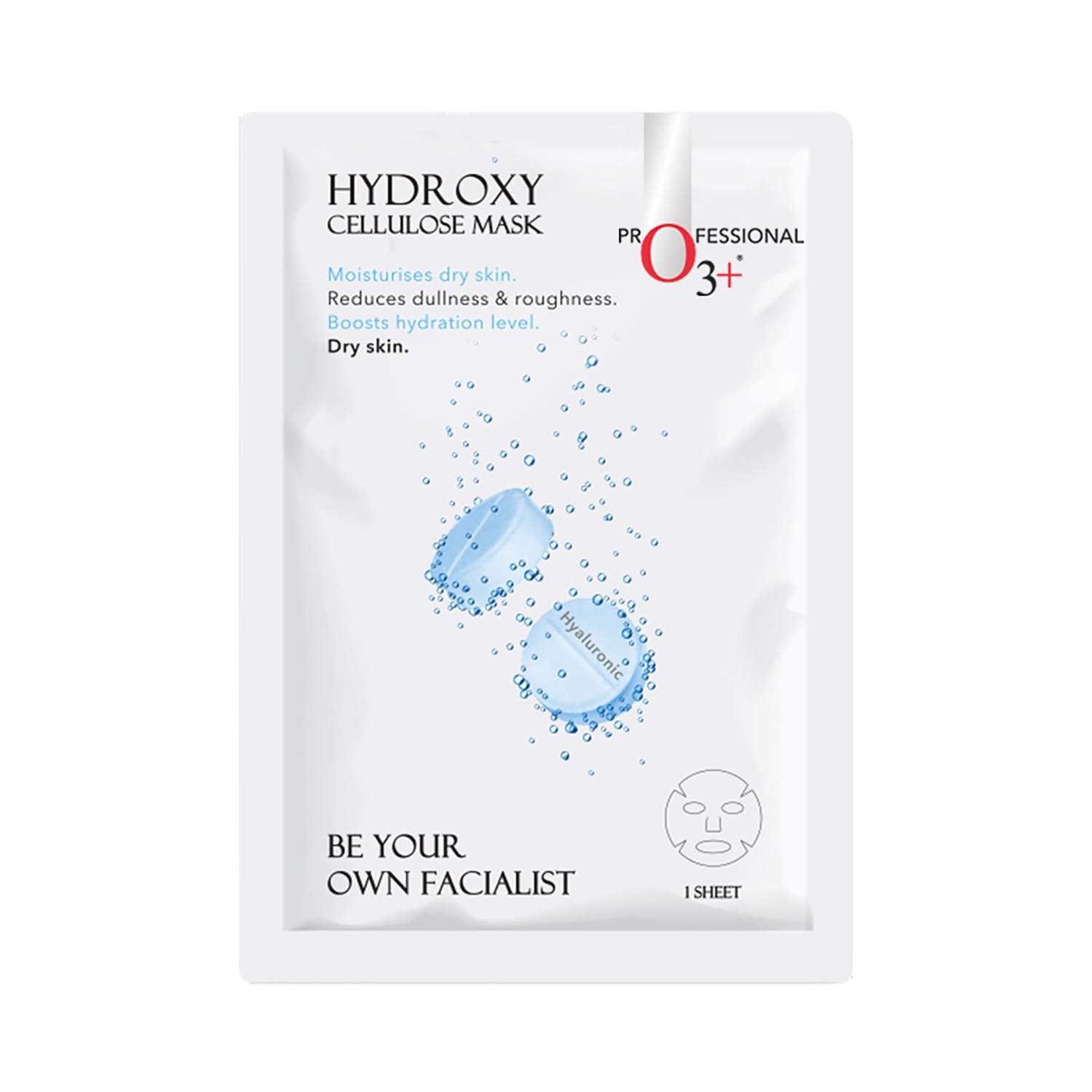 O3+ Facialist Hyaluronic Hydroxy Cellulose Mask (30g)