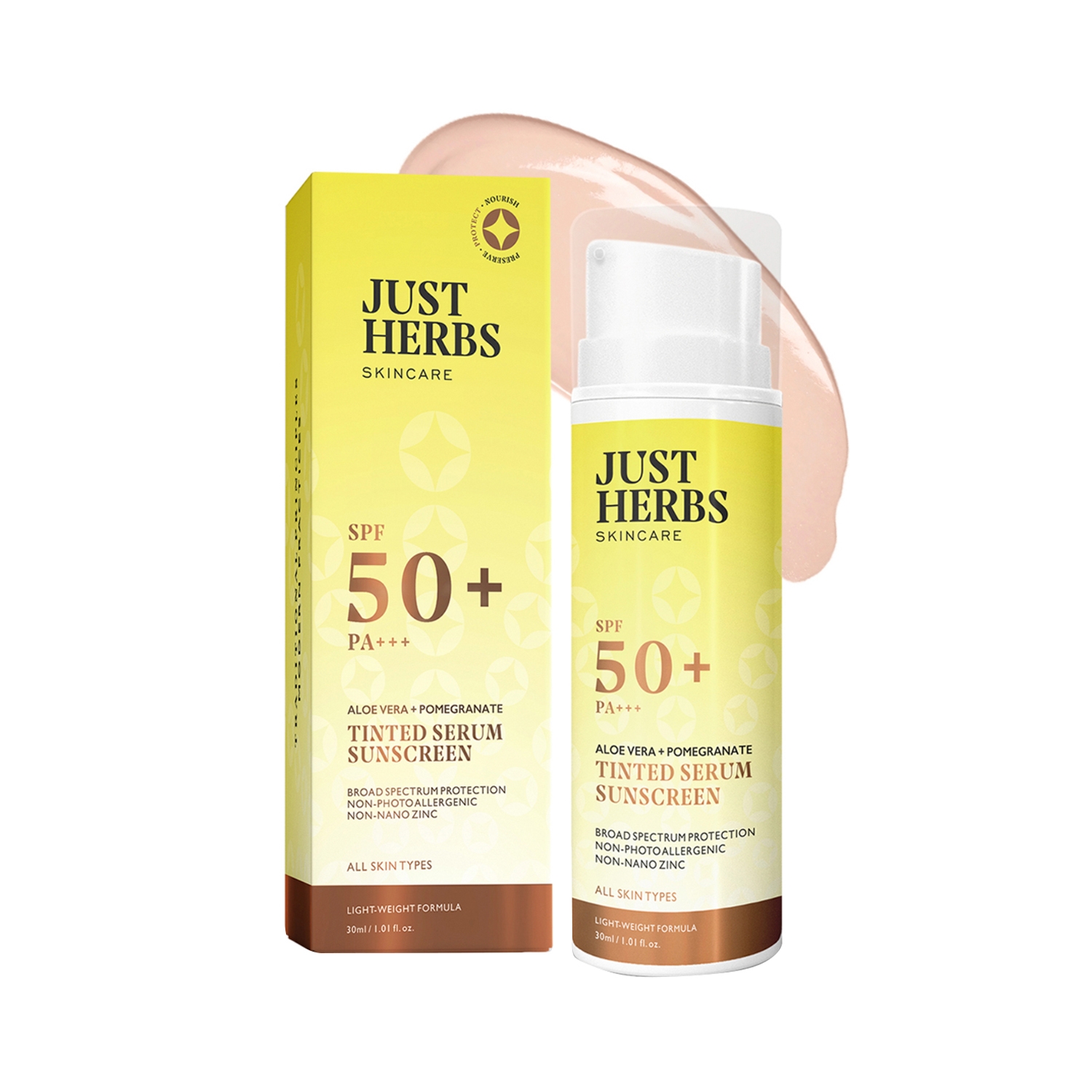 Just Herbs | Just Herbs Tinted Sunscreen With SPF 50+ PA+++ (30ml)