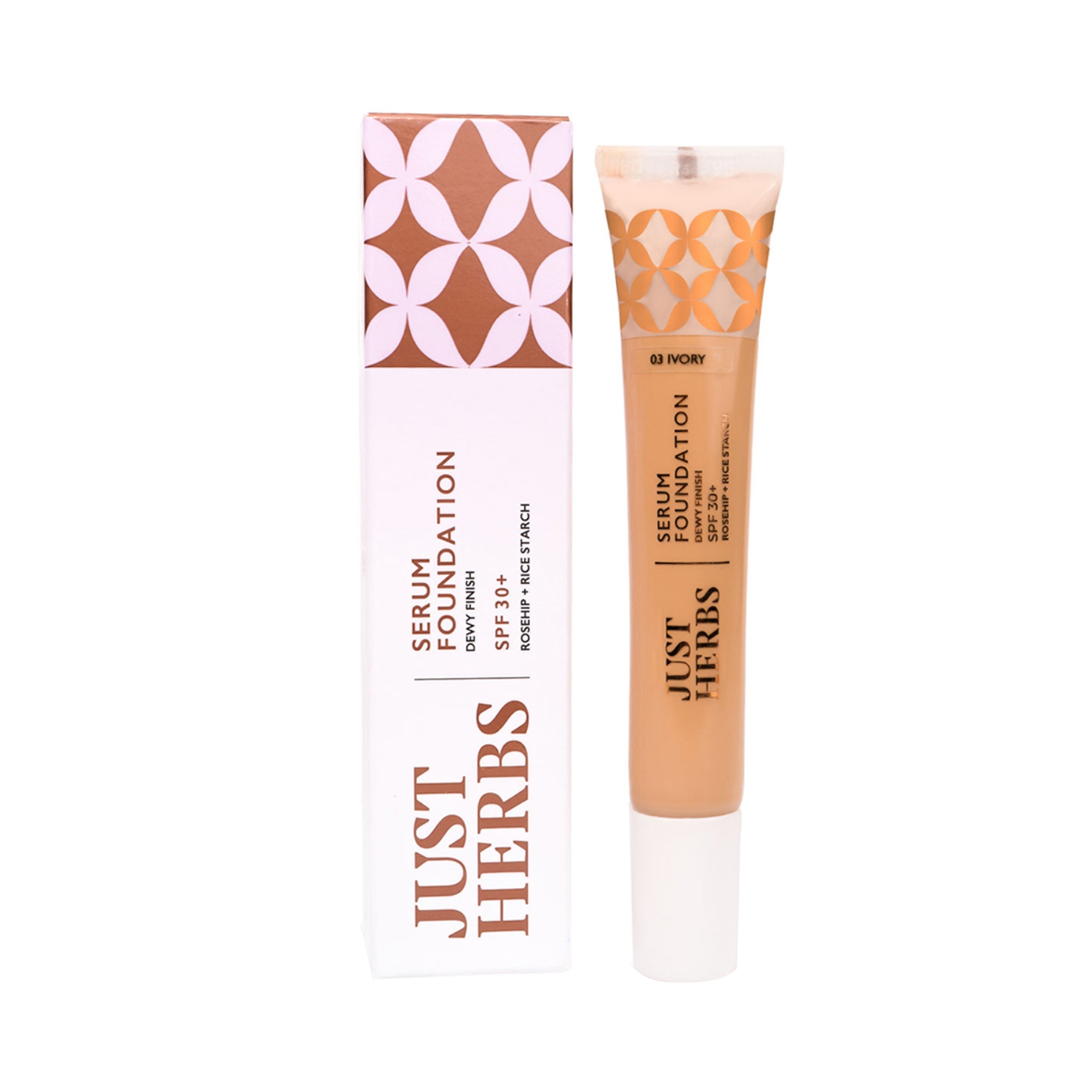 Just Herbs | Just Herbs Serum Foundation Dewy Finish SPF 30+ With Rosehip & Rice Starch - 03 Ivory (20ml)