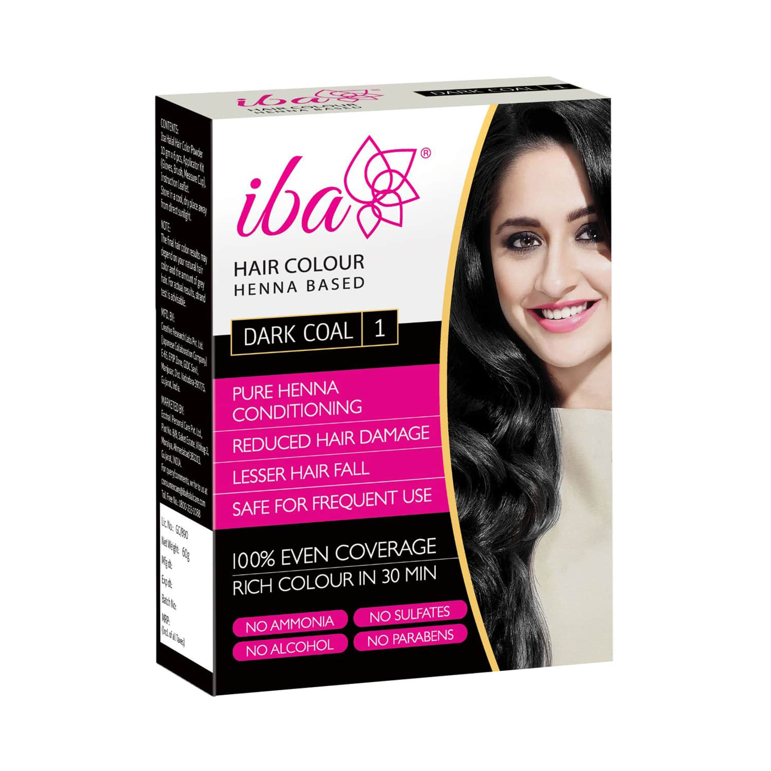 Iba | Iba Hair Color Henna Based For Women - Dark Coal (70g)