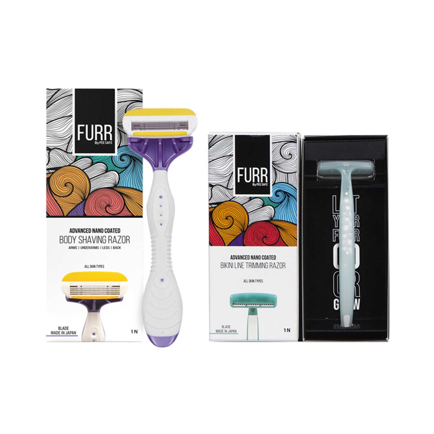 FURR Safety Blade Equipped Bikini Line Trimming Razor Combo For Women