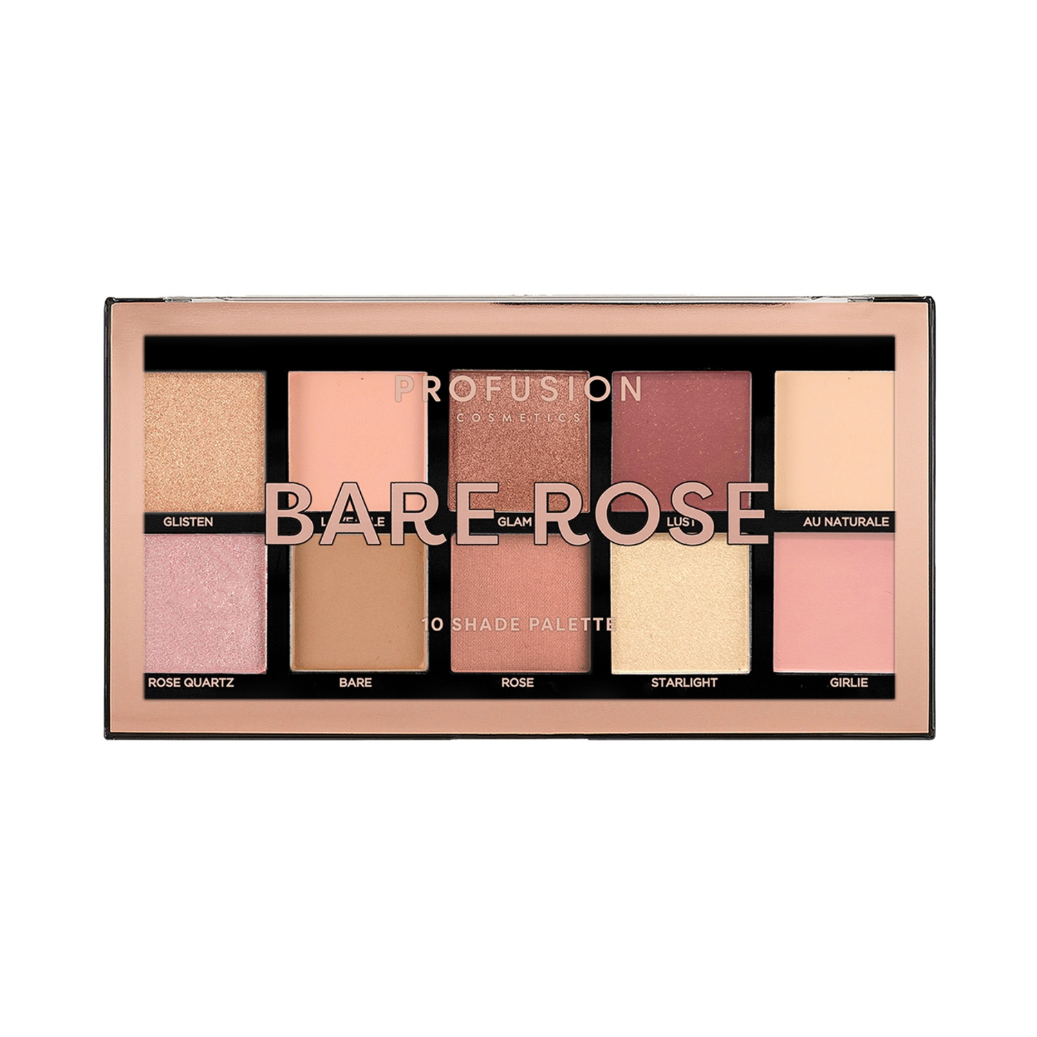 Profusion Cosmetics | Profusion Cosmetics 10 Shade Matte Eye Shadow Pallete - Bare Rose (16g)
