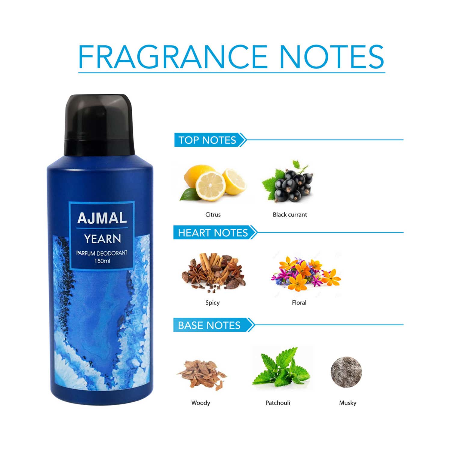 Buy AJMAL Yearn Aquatic Perfume Deodorant Scent Spray Party Wear