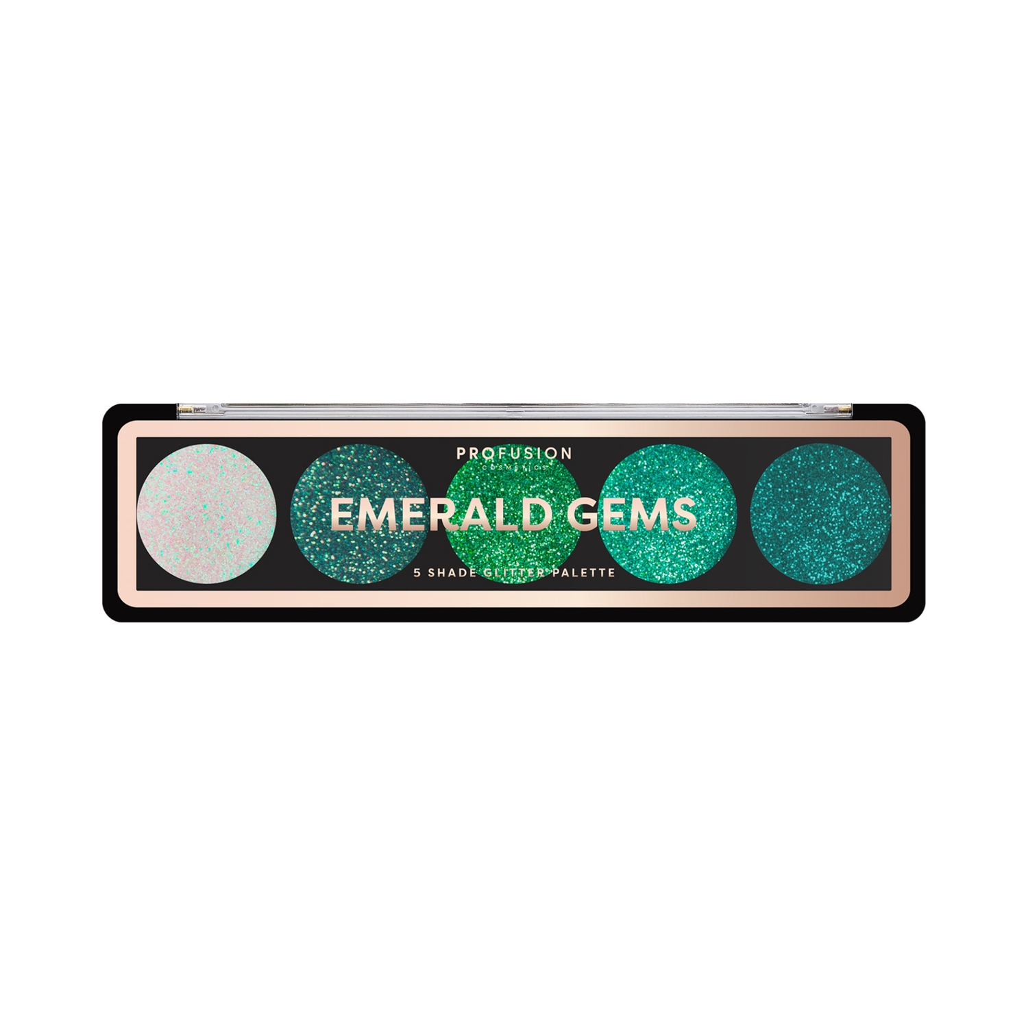Profusion Cosmetics | Profusion Cosmetics 5 Shade Glitter Eye Shadow Pallete - Emerald Gems (4.5 g)