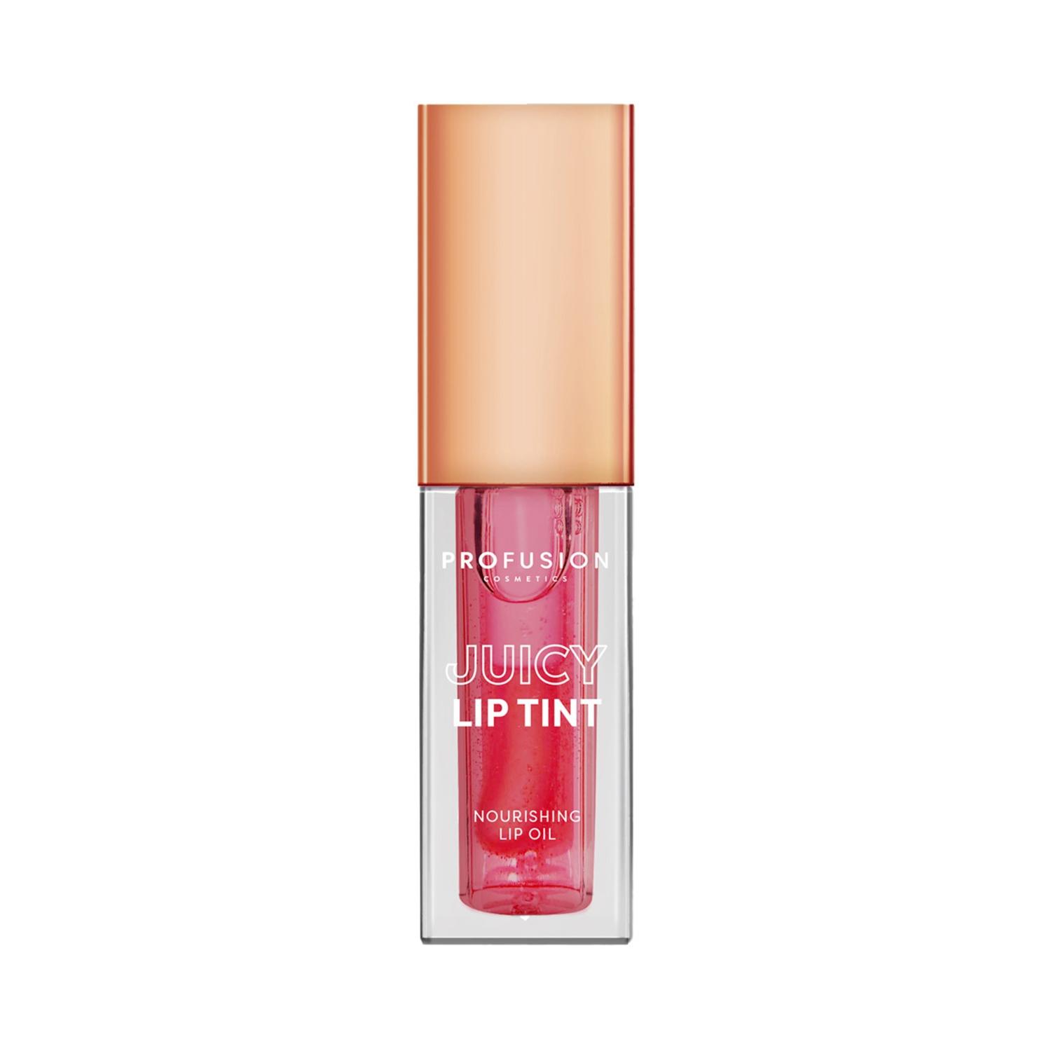 Profusion Cosmetics Juicy Lip Tint Nourishing Lip Oil - Pink Slippers (4.5ml)