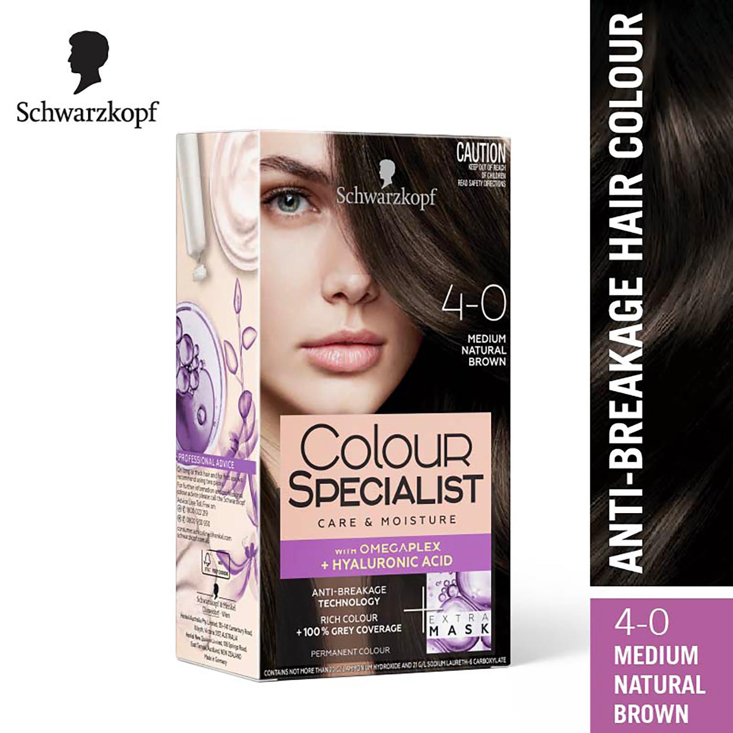 Schwarzkopf | Schwarzkopf Colour Specialist Permanent Hair Colour - 4.0 Medium Natural Brown (165ml)