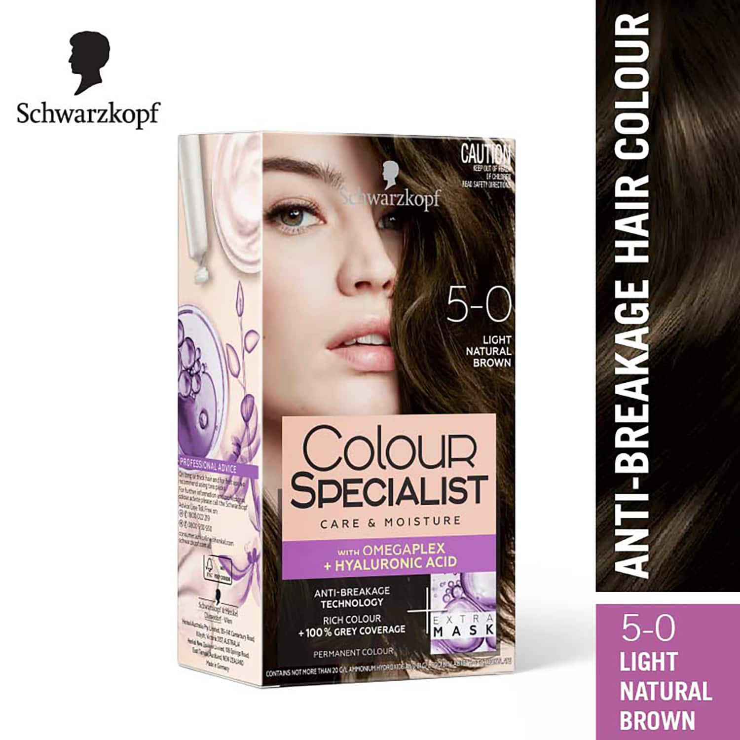 Schwarzkopf | Schwarzkopf Colour Specialist Permanent Hair Colour - 5.0 Light Natural Brown (165ml)