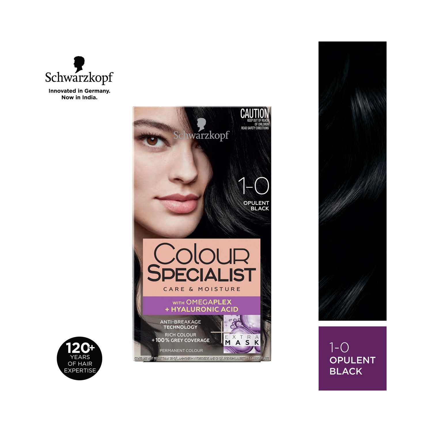 Schwarzkopf | Schwarzkopf Colour Specialist Permanent Hair Colour - 1.0 Opulent Black (165ml)