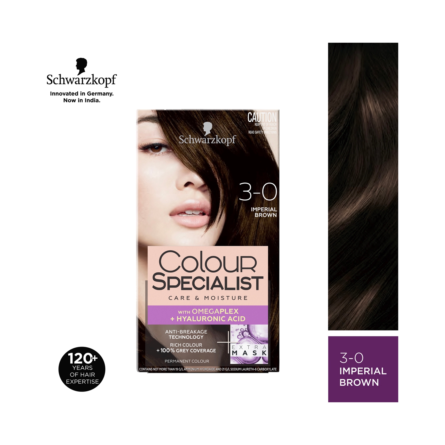 Schwarzkopf | Schwarzkopf Colour Specialist Permanent Hair Colour - 3.0 Imperial Brown (165ml)