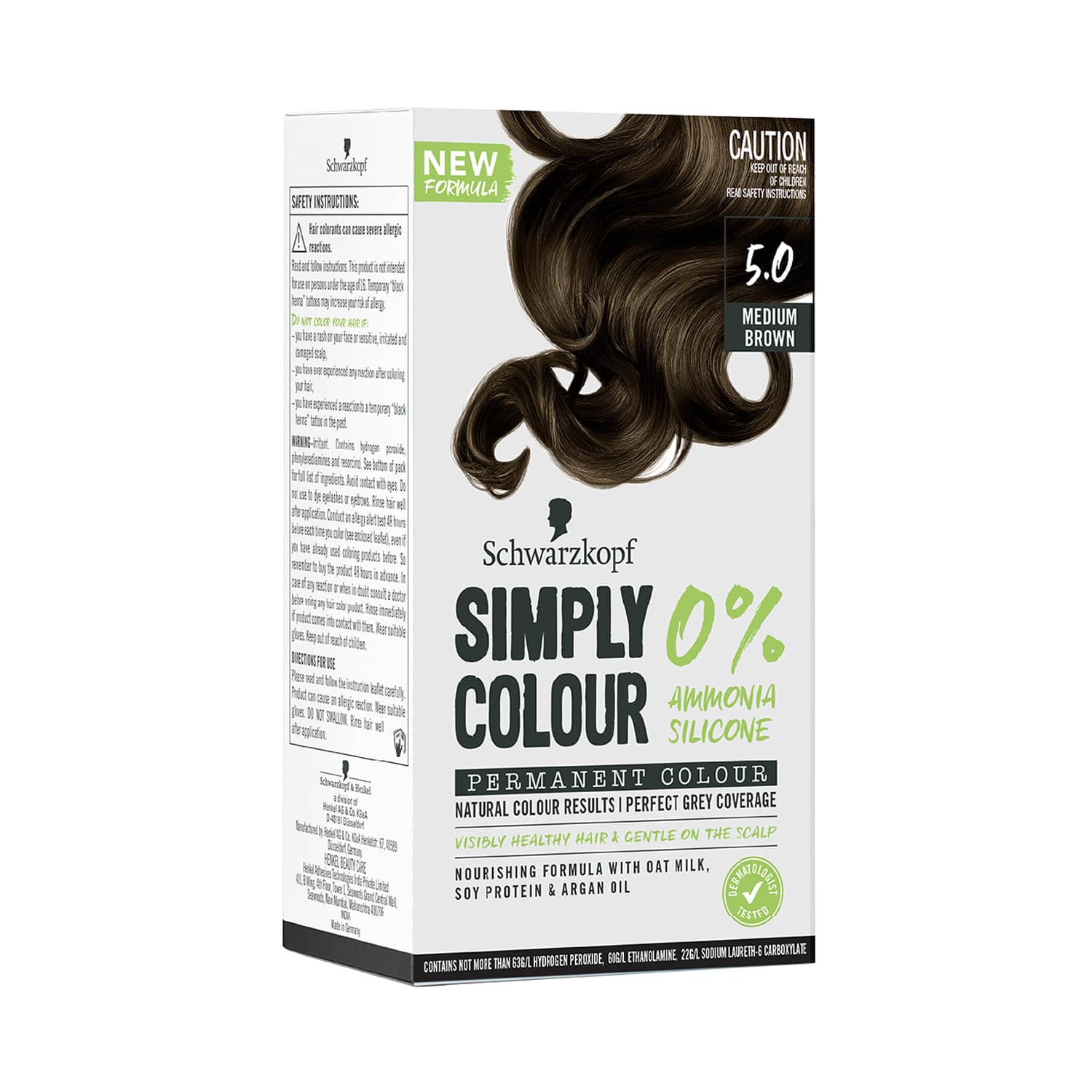 Schwarzkopf | Schwarzkopf Simply Color Permanent Hair Colour - 5.00 Medium Brown (142.5 ml)