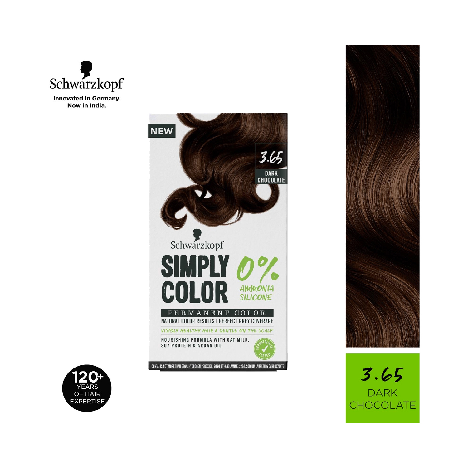 Schwarzkopf | Schwarzkopf Simply Color Permanent Hair Colour - 3.65 Dark Chocolate (142.5ml)