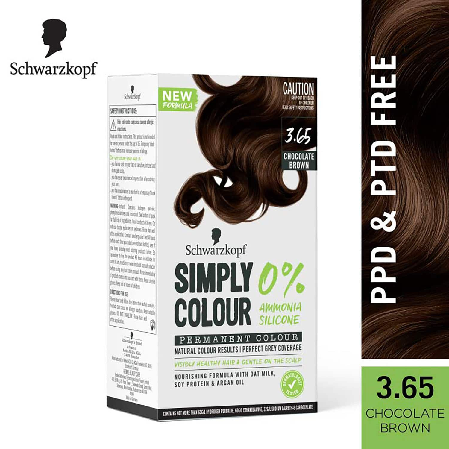 Schwarzkopf | Schwarzkopf Simply Color Permanent Hair Colour - 3.65 Chocolate Brown (142.5 ml)