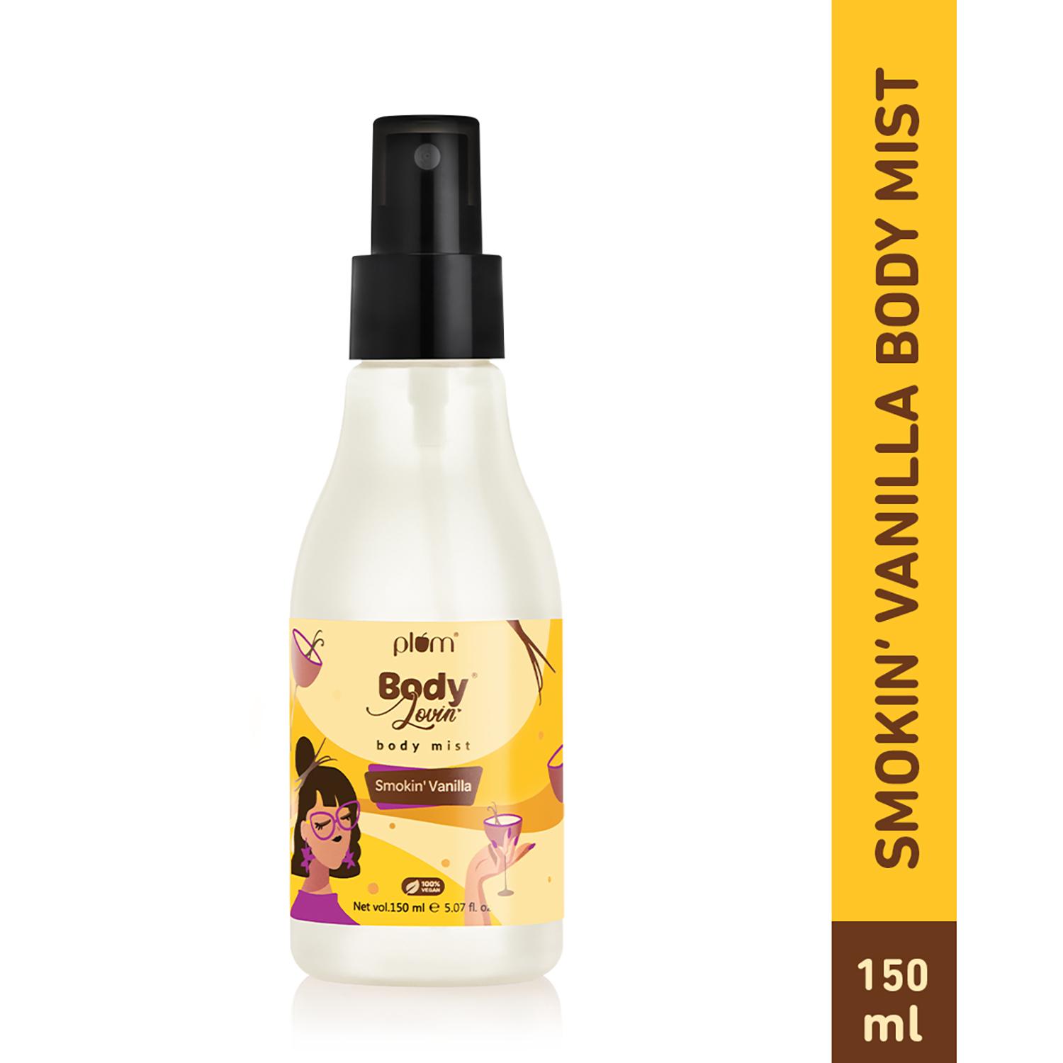 Plum | Plum BodyLovin' Smokin' Vanilla Body Mist|Long Lasting Sweet & Spicy Vanilla Scent For Women (150ml)