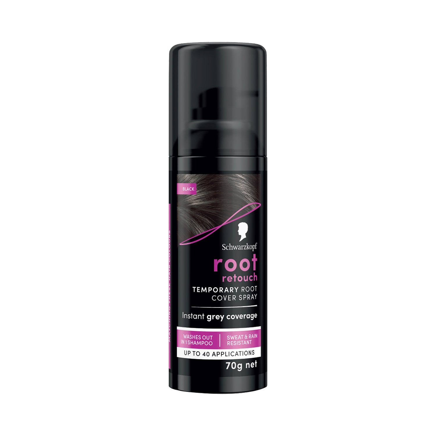 Schwarzkopf | Schwarzkopf Root Retouch Instant Temporary Hair Spray - Black (120ml)