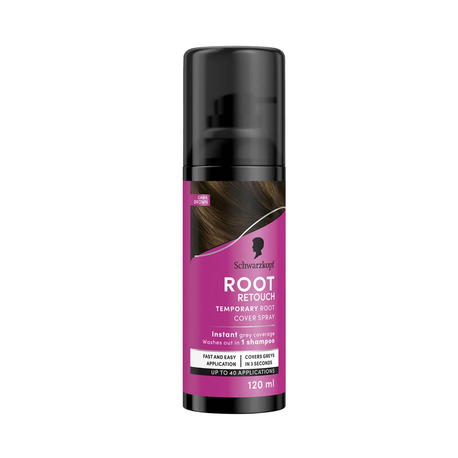 Schwarzkopf | Schwarzkopf Root Retouch Instant Temporary Hair Spray - Dark Brown (120ml)