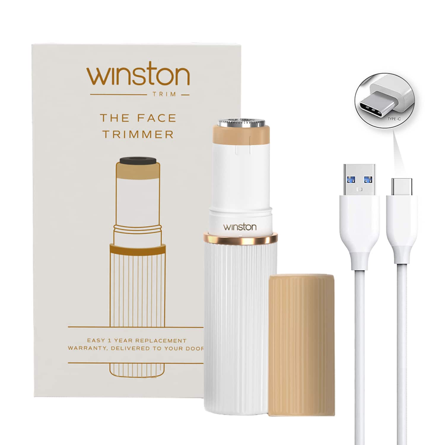 WINSTON | WINSTON Rechargeable Battery Operated Face Trimmer - Purple (1Pc)