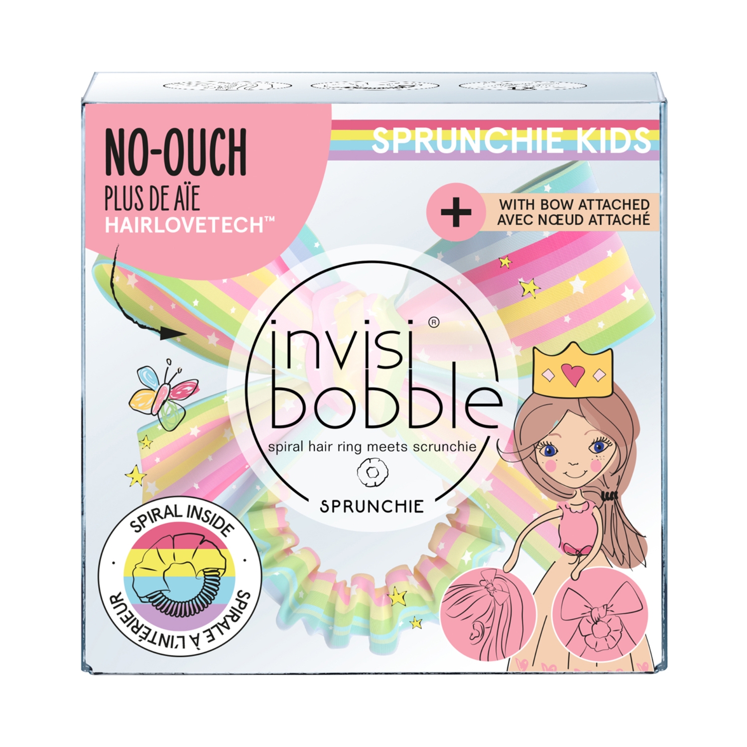 Invisibobble | Invisibobble Slim Sprunchie Bow Let'S Chase Rainbows