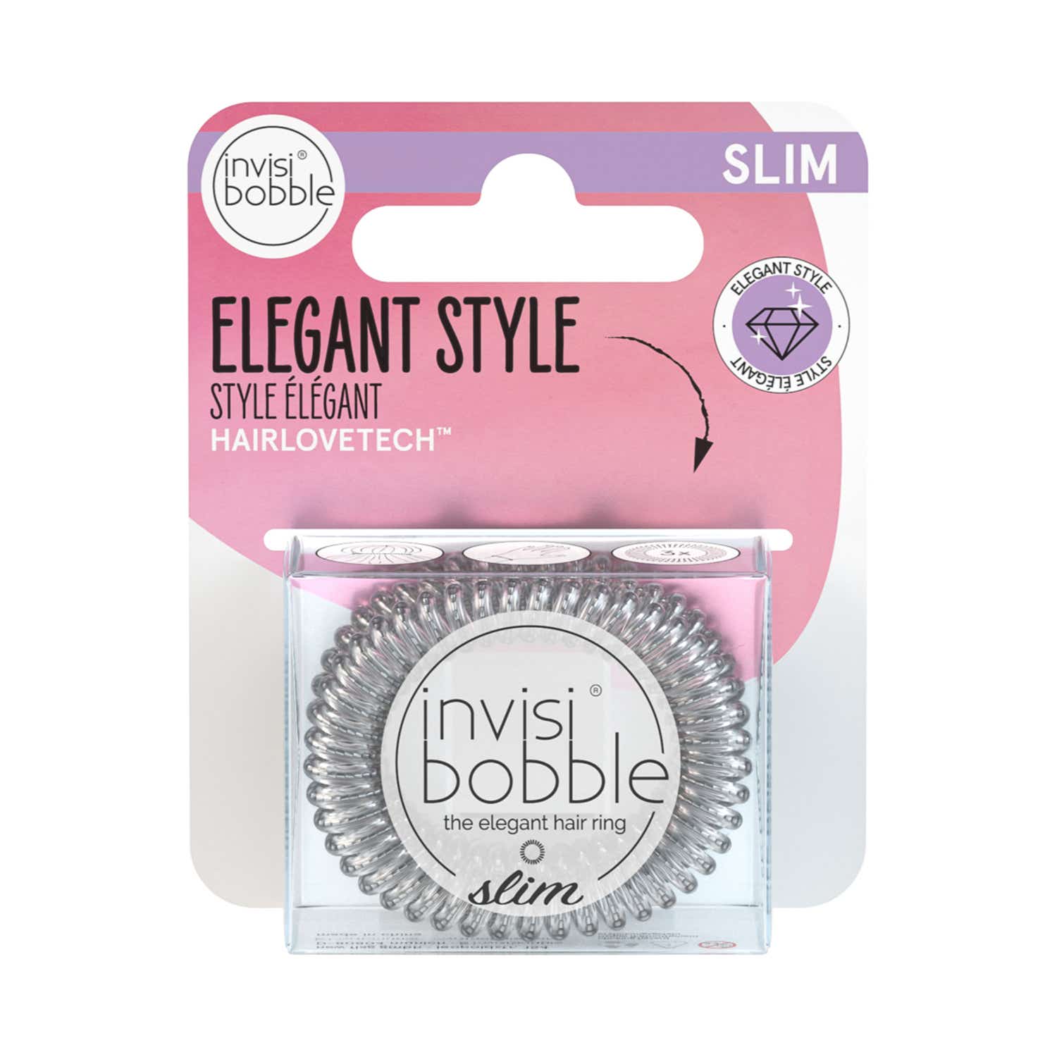 Invisibobble | Invisibobble Slim Hanging Pack Chrome Sweet Chrome