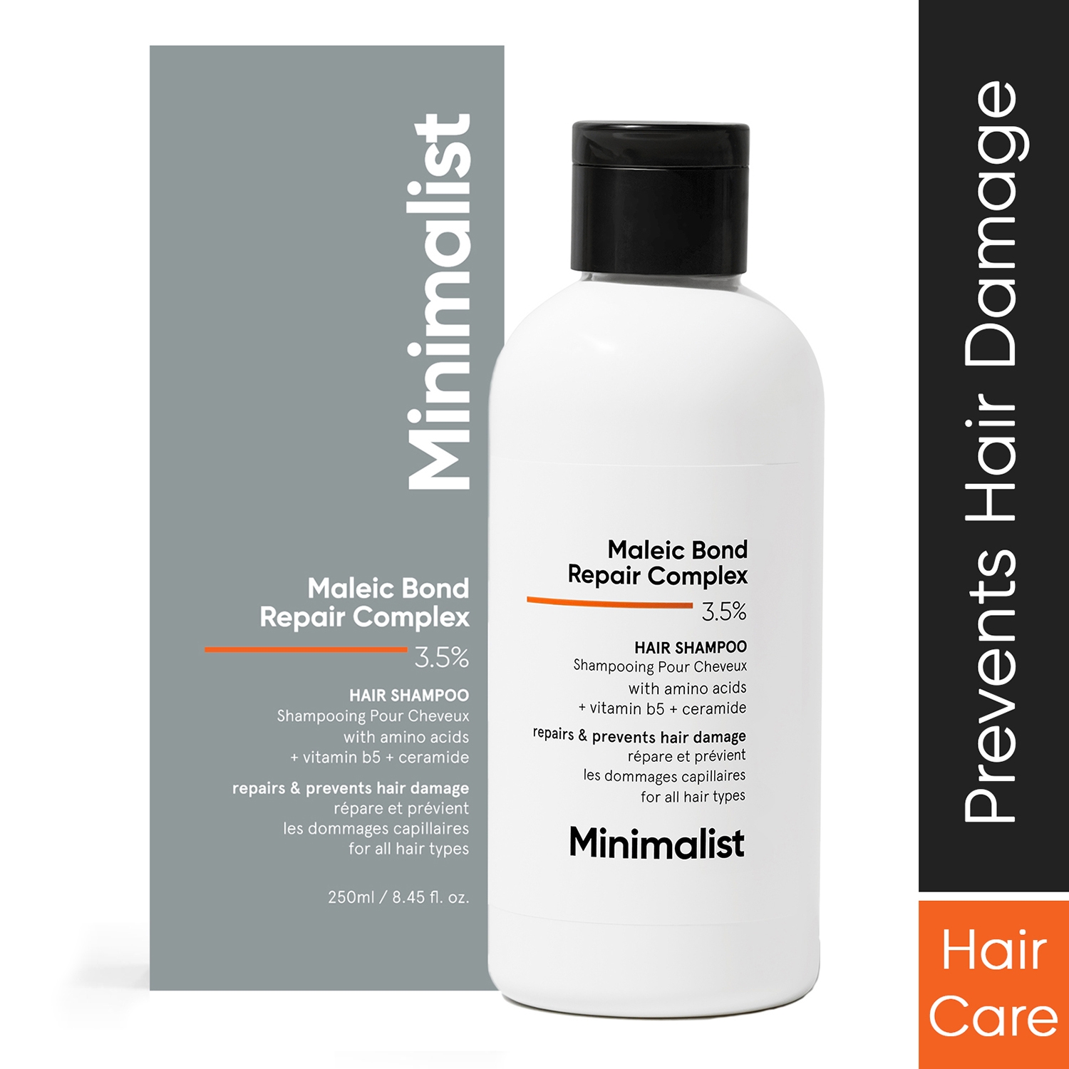 Minimalist | Minimalist 3.5% Maleic Bond Repair Complex Hair Shampoo For Damaged & Frizzy Hair (250ml)