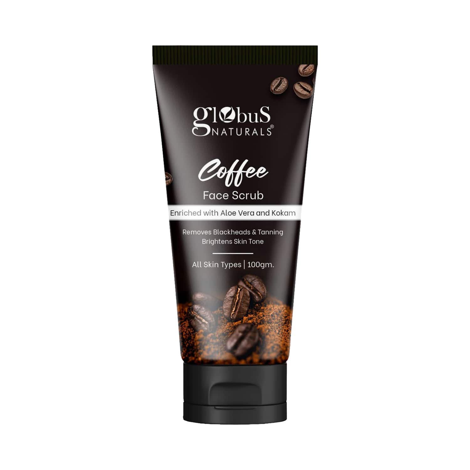 Globus Naturals | Globus Naturals Coffee Face Scrub Removes Blackheads & Tanning, Brightens Skin Tone (100g)