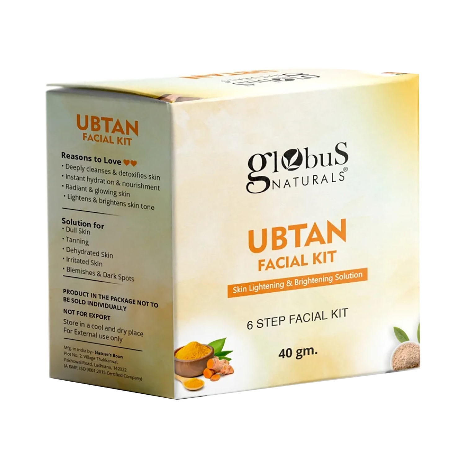 Globus Naturals | Globus Naturals Brightening Ubtan 6 Step Facial Kit For Radiant & Glowing Skin Enriched Milk (40g)
