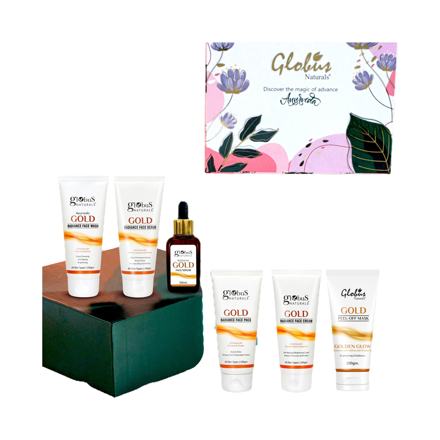 Globus Naturals | Globus Naturals Gold Radiance Skin Lightening Gift Box (5 Pcs)