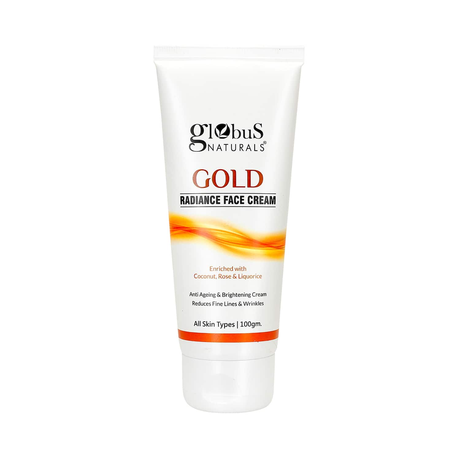 Globus Naturals | Globus Naturals Gold Radiance Anti Ageing & Brightening Face Cream Enriched With Coconut Rose (100g)