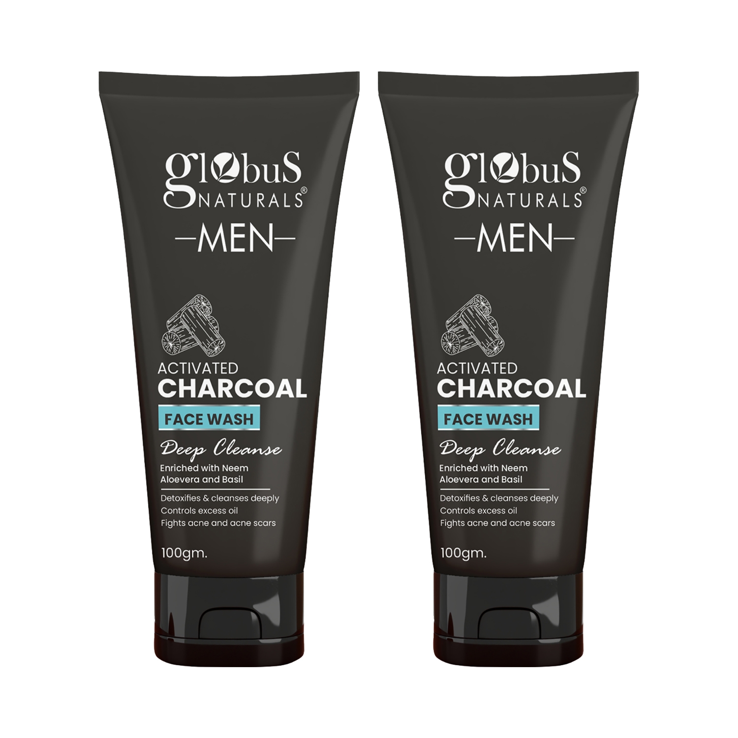 Globus Naturals | Globus Naturals Anti Pollution & Anti Acne Charcoal Face Wash (2 Pcs)