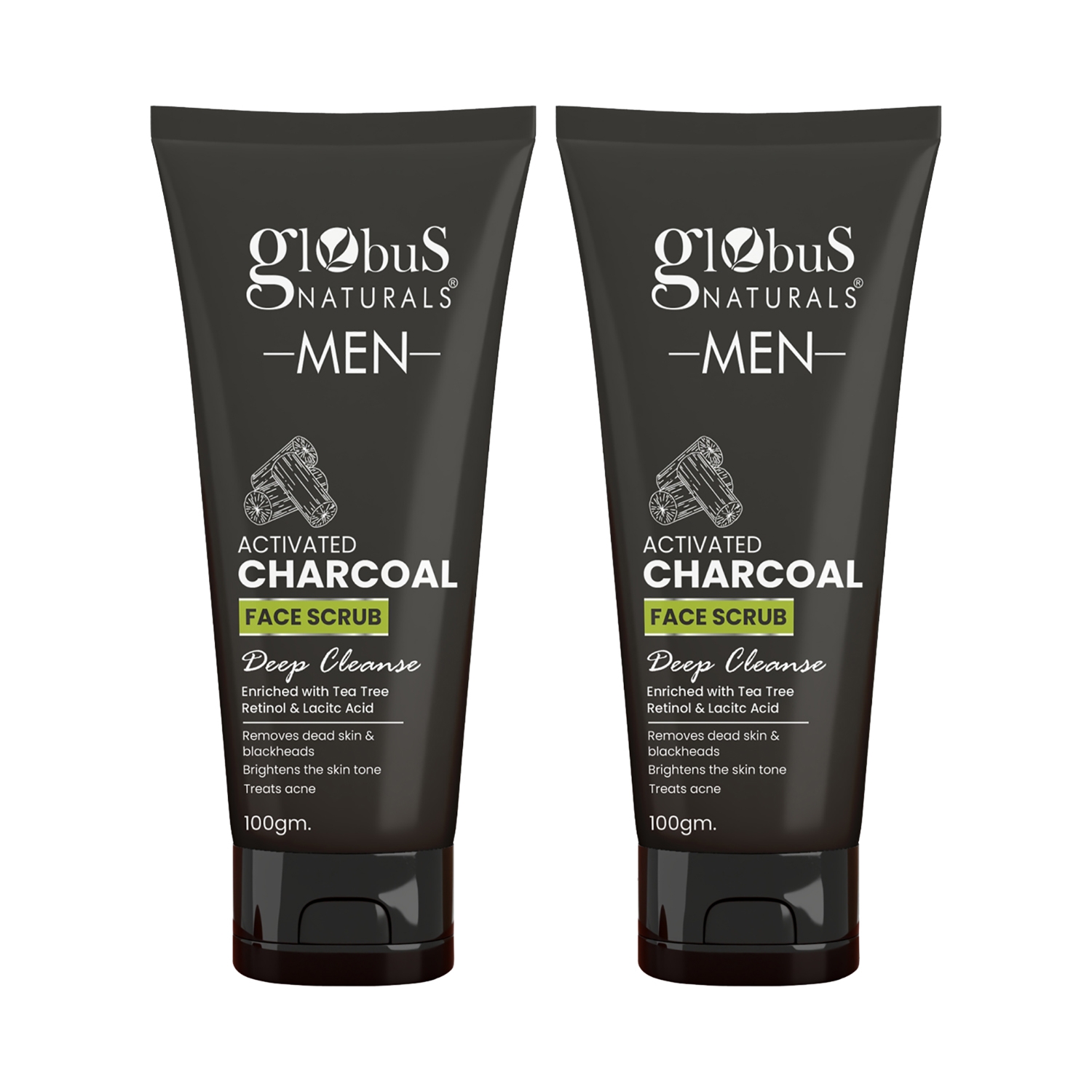 Globus Naturals | Globus Naturals Anti Pollution & Anti Acne Charcoal Face Scrub (2 Pcs)