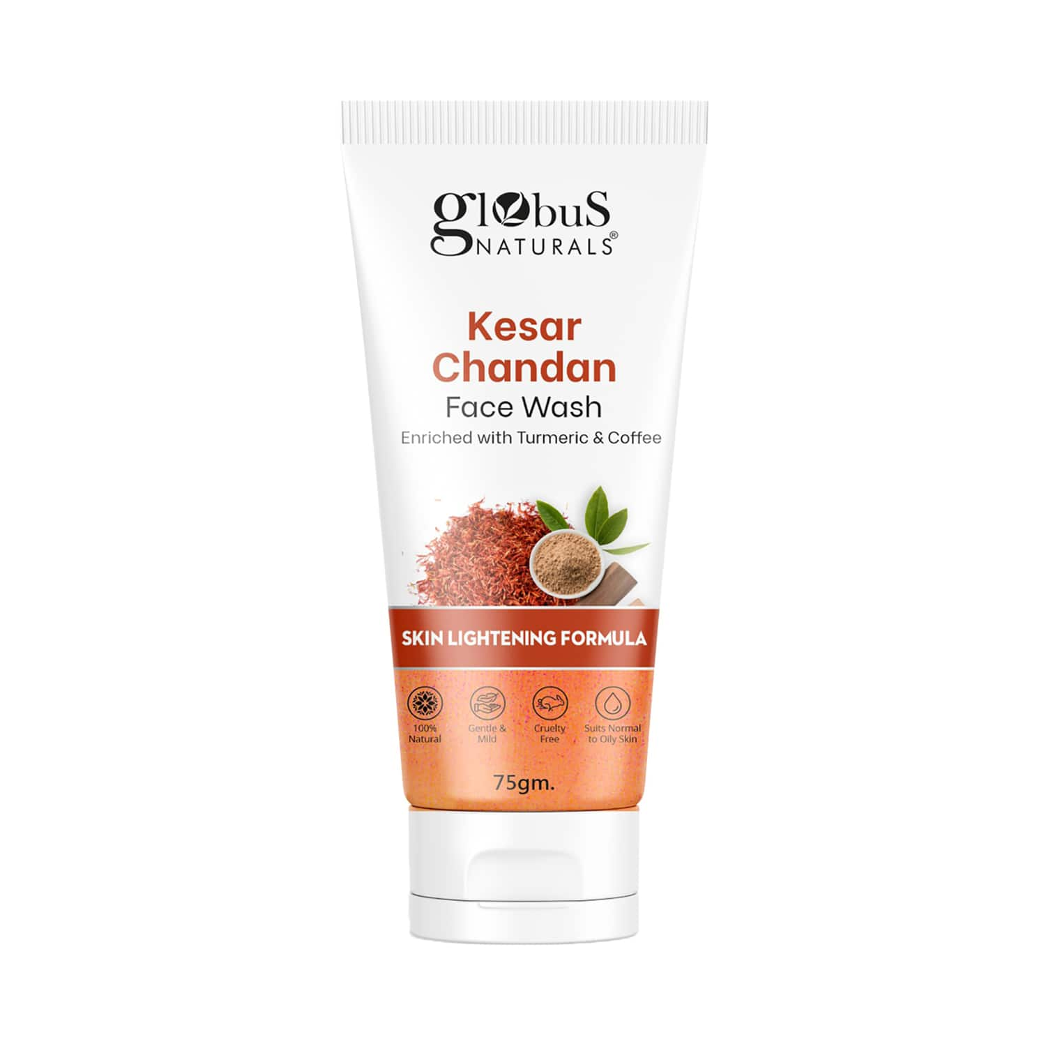 Globus Naturals | Globus Naturals Kesar Chandan Skin Lightening & Tan Removal Face Wash (75g)