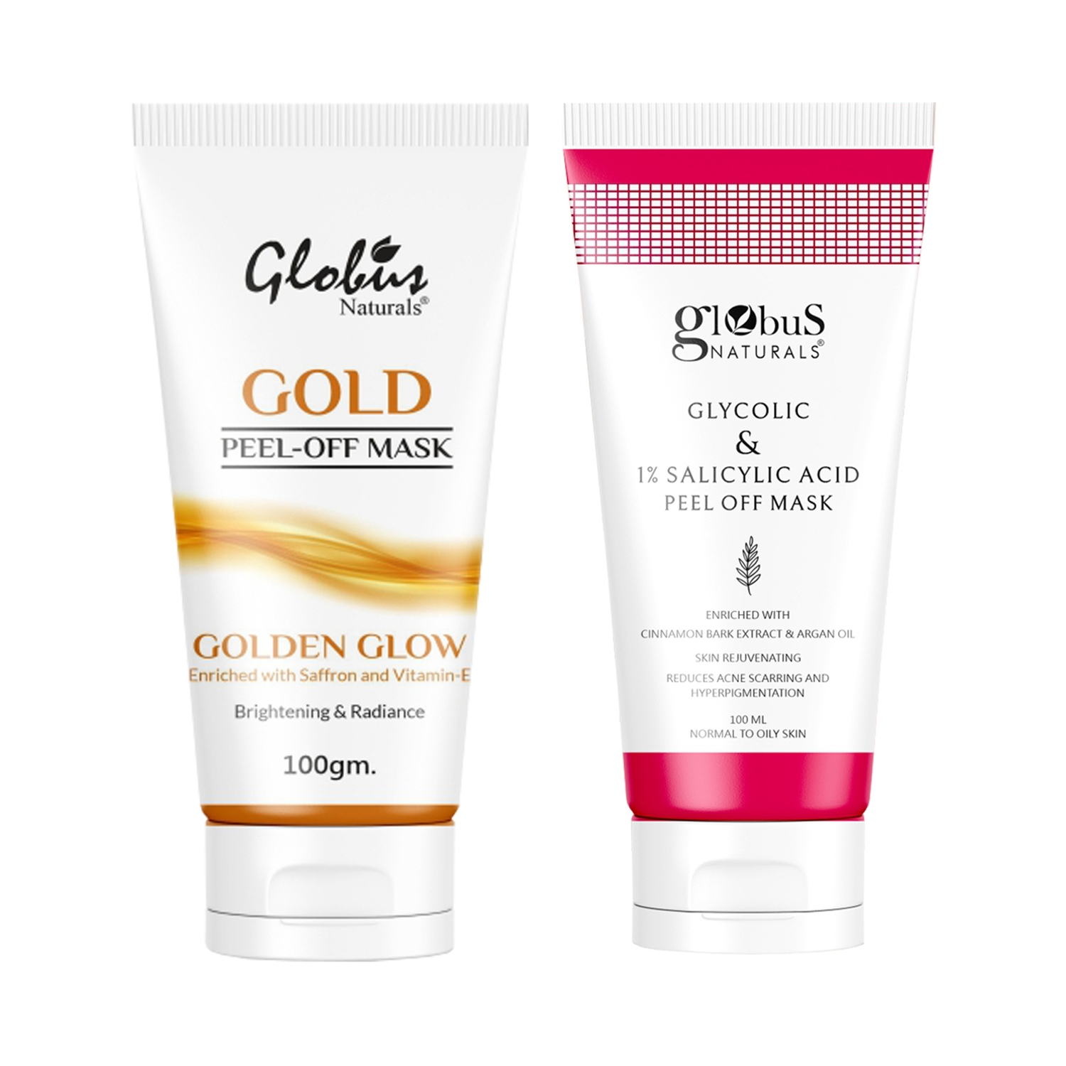 Globus Naturals | Globus Naturals Brightening & Anti Acne Peel Off Mask Combo (2 Pcs)