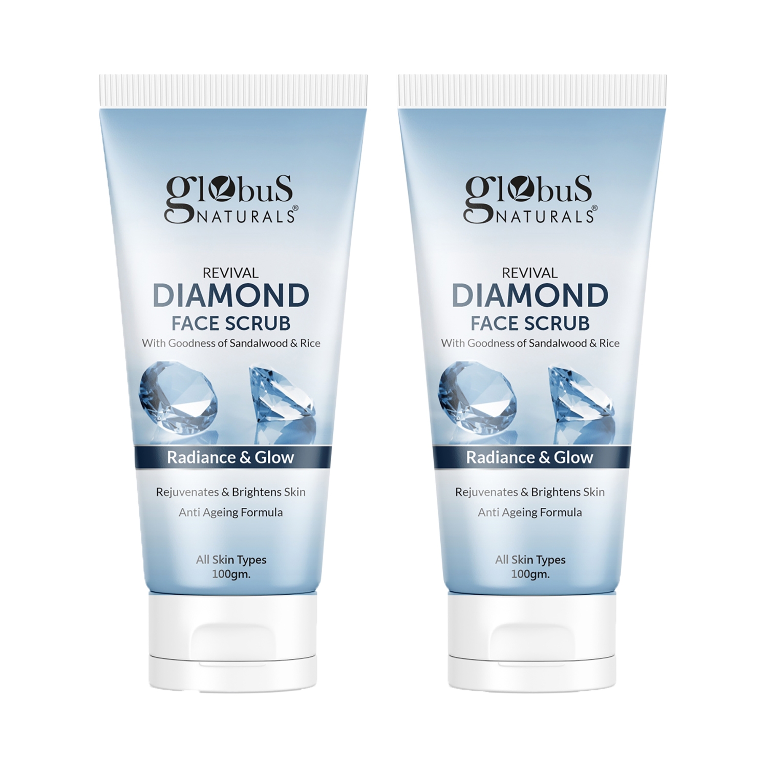 Globus Naturals | Globus Naturals Revival Diamond Face Scrub (2 Pcs)