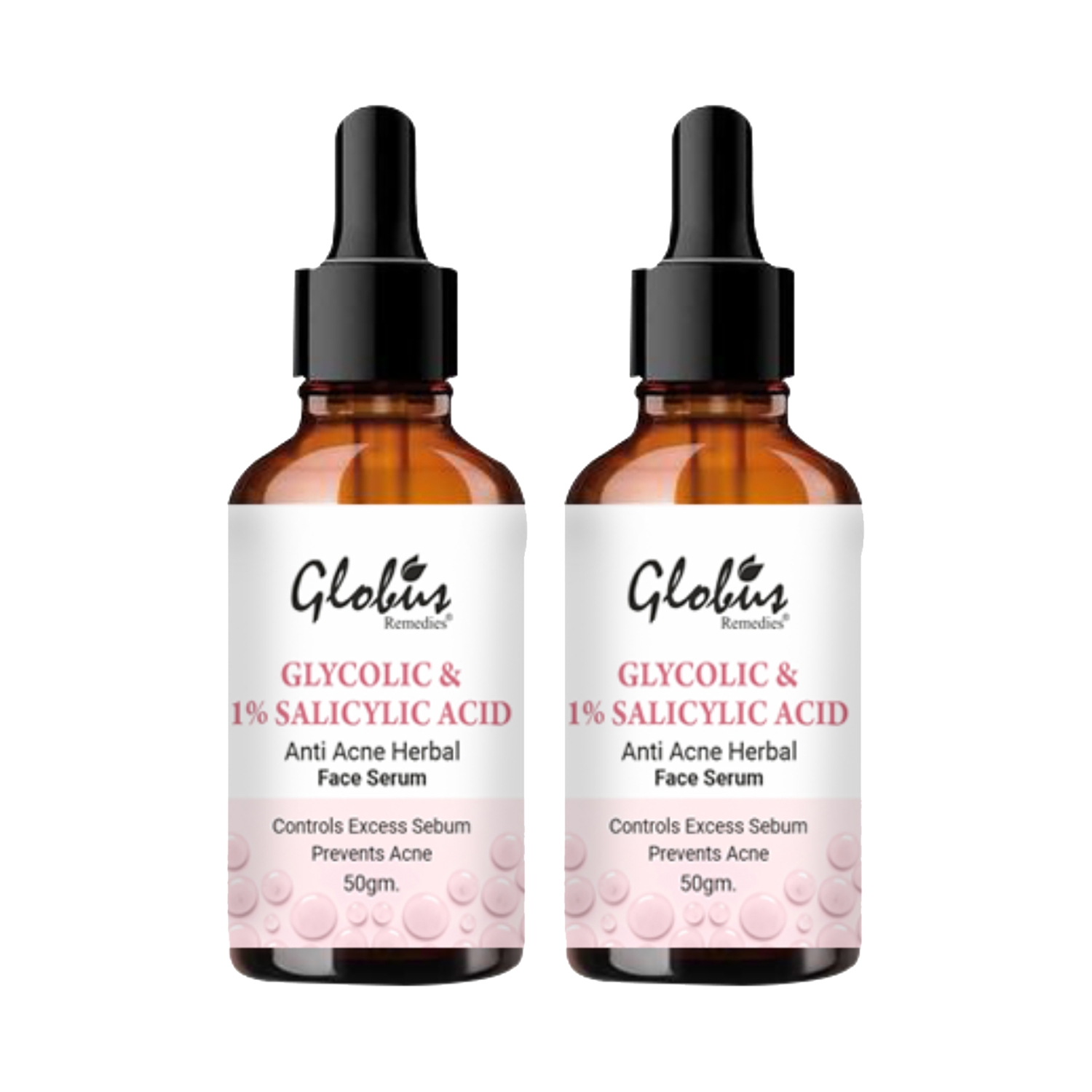 Globus Remedies | Globus Remedies Glycolic & 1% Salicylic Acid Anti Acne Face Serum (2 Pcs)