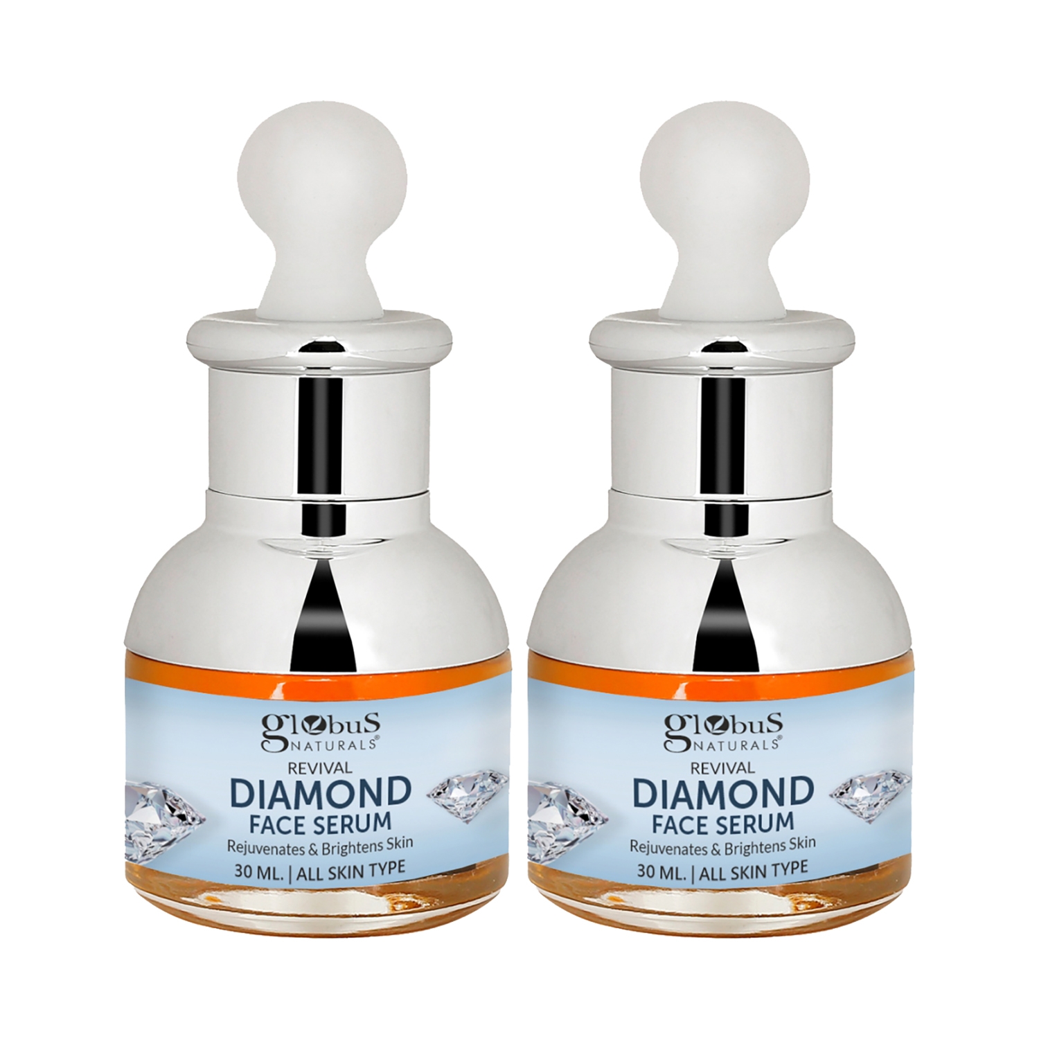 Globus Naturals Revival Diamond Shine Boosting & Anti Ageing Face Serum (2 Pcs)