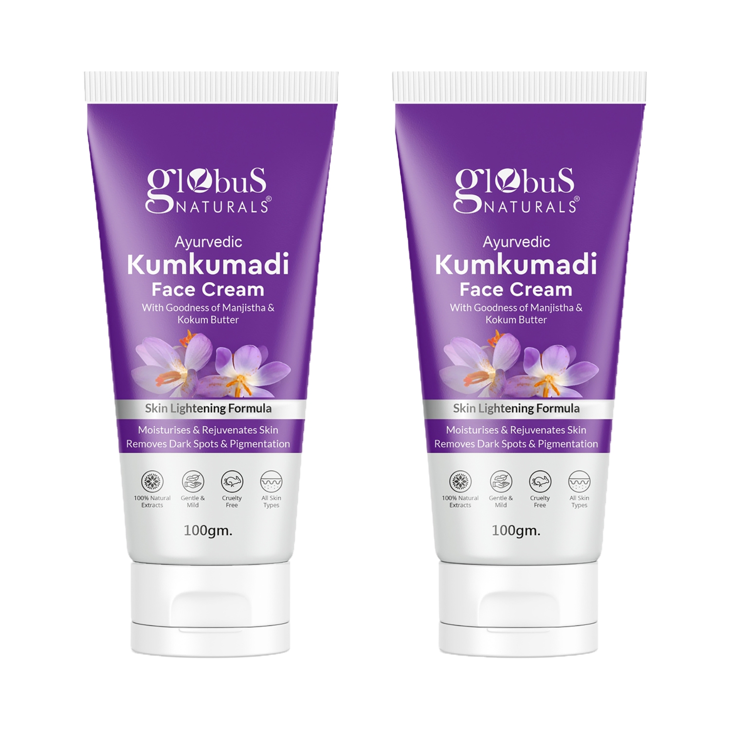 Globus Naturals | Globus Naturals Ayurvedic Kumkumadi Skin Lightening Face Cream Enriched With Kokum Butter (2 Pcs)