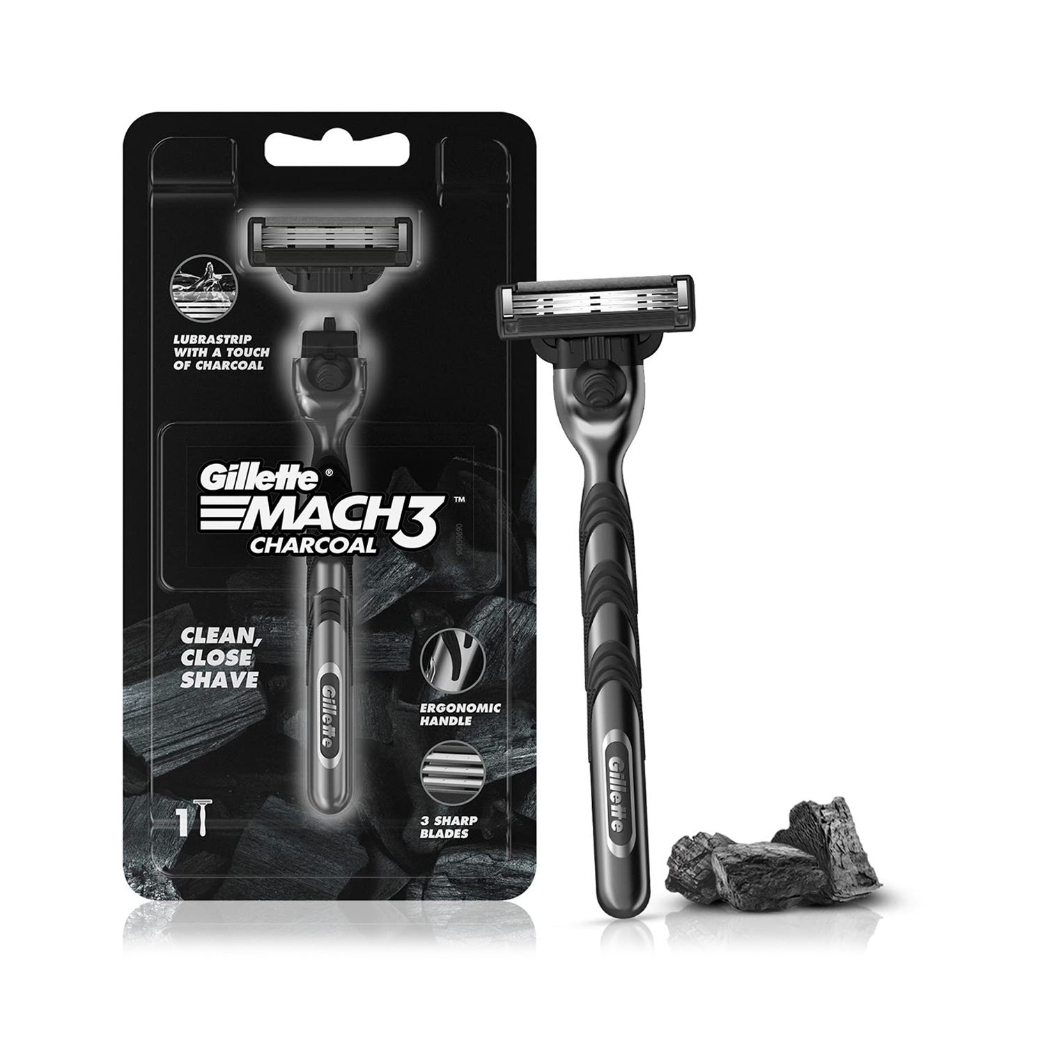 Gillette | Gillette Mach3 Charcoal Shaving Razor (1Pc)