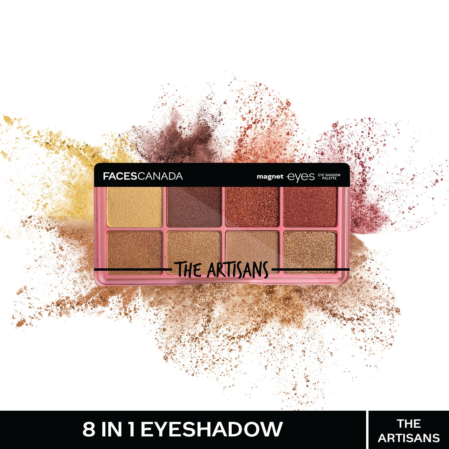 Faces Canada | Faces Canada Magneteyes 8 in 1 Eyeshadow Palette - The Artisans, Intensely Pigmented (6.4 g)