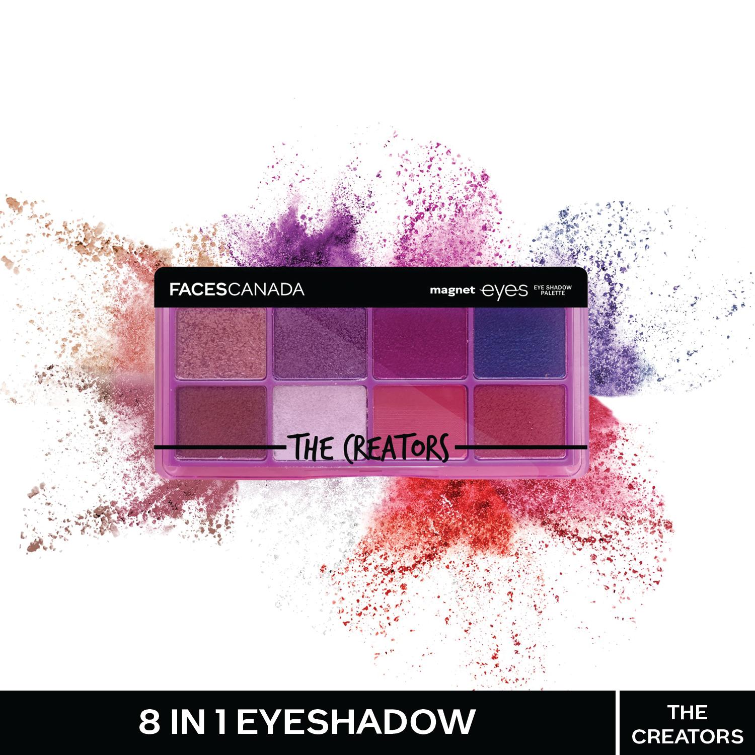 Faces Canada | Faces Canada Magneteyes 8 in 1 Eyeshadow Palette - The Creators, Intensely Pigmented (6.4 g)