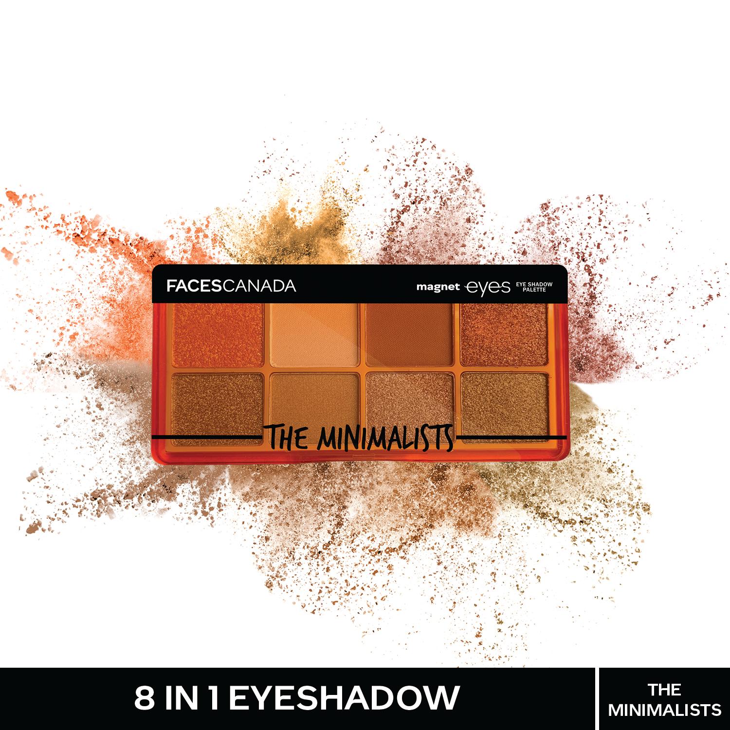 Faces Canada | Faces Canada Magneteyes 8 in 1 Eyeshadow Palette - The Minimalists, Intensely Pigmented (6.4 g)