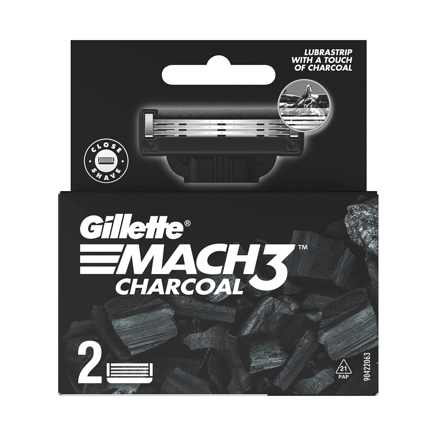 Gillette | Gillette Mach3 Charcoal Shaving Razor Blades (2Pcs)